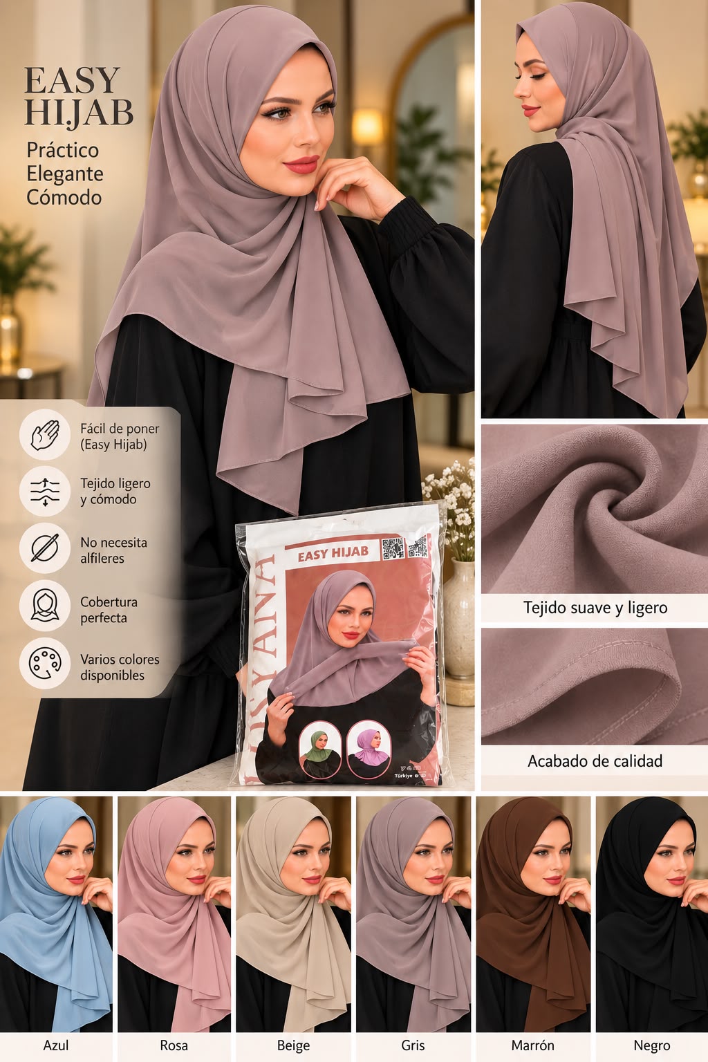 🧕 Easy Hijab – Práctico, elegante y cómodo