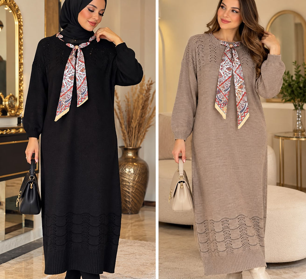 Conjunto de punto de 2 piezas para mujer 🤍🩶